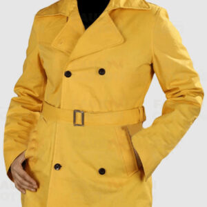 Anna Kendrick A Simple Favor Yellow Cotton Coat