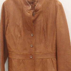 A New Approach Womens Brown Leather Jacket