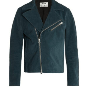 Acne Studios Suede Biker Carbon Jacket