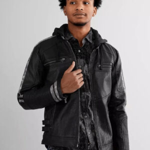 Affliction Rare Zip Up Faux Leather Jacket