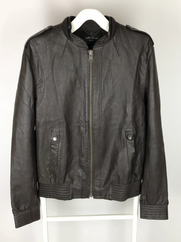 Allsaints Caribou Leather Bomber Jacket