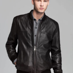 Andrew Marc Leather Bomber Jacket