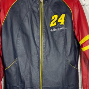 Authentic Chase Wilson Black Leather Jeff Gordon Jacket