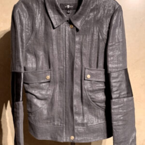 7 For All Mankind Linen & Leather Jacket