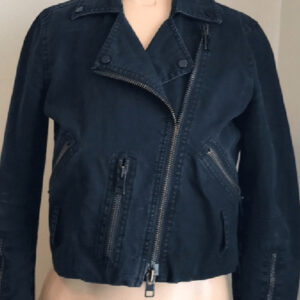 All Saint Ismene Shrunken Biker Cotton Jacket