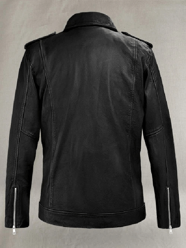 Beast Black Biker Faux Leather Jacket