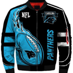 American Carolina Panthers Bomber Leather Jacket