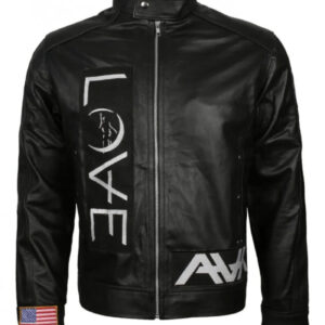 Angels And Airwaves Love Black Biker Leather Jacket