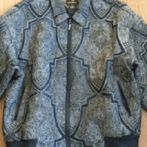 Al Wissam Embroidered Paisley Leather Jacket