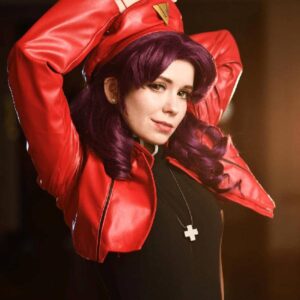 Misato Katsuragi Evangelion Red Leather Jacket