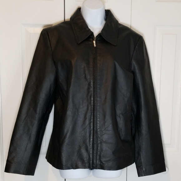 Nwot Ny & Co Black Faux Leather Jacket