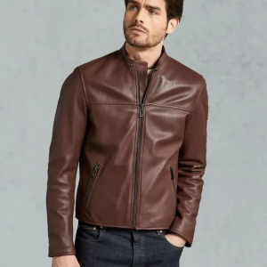 Belstaff Pelham Brown Faux Leather Jacket