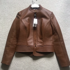 Tory Burch Lamb Brown Faux Leather Jacket