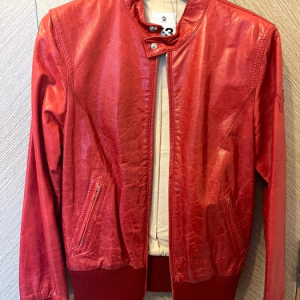 Yohji Yamamoto Lamb Red Faux Leather Jacket