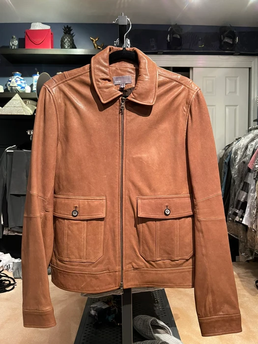 Vince Tan Faux Leather Jacket