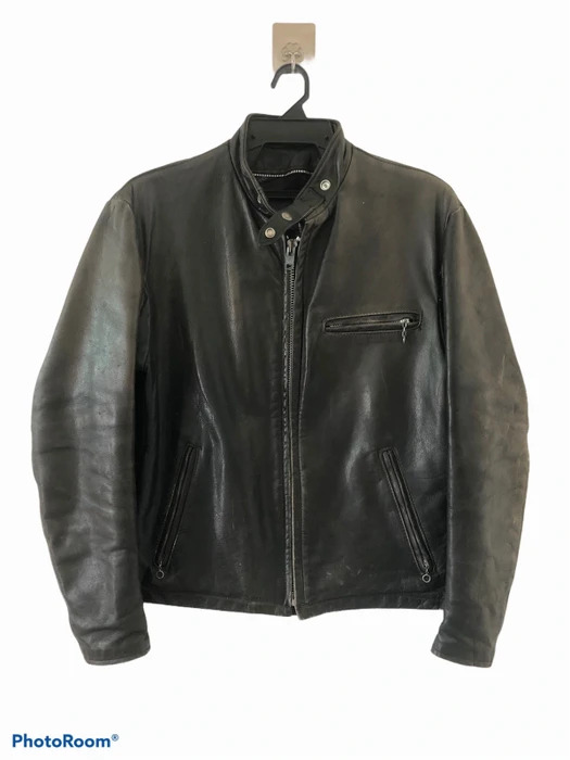 Schott Authentic Black Faux Leather Jacket