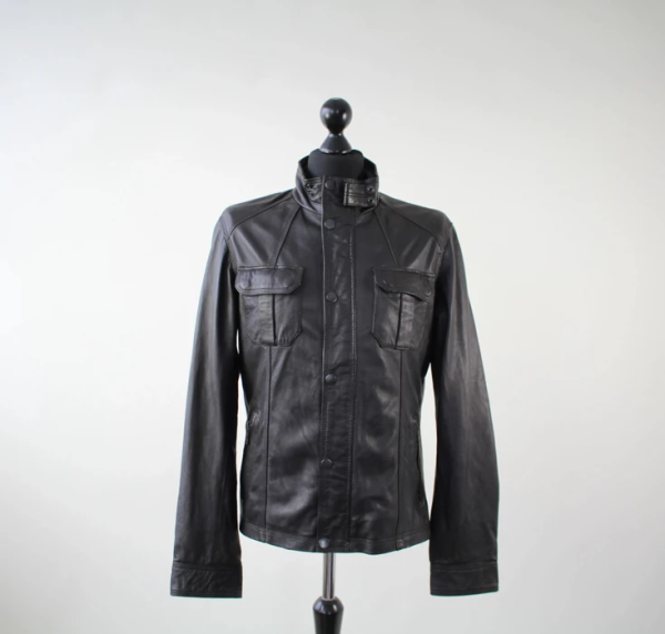 Ted Baker Mens Black Faux Leather Jacket
