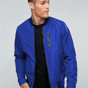 Cobalt Blue Leather Jacket