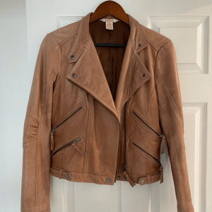 Sundance Moto Tan Leather Jacket