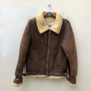 Vintage Tanco Shearling Distressed Brown Jacket