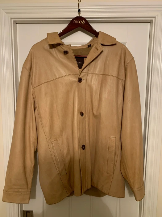 Vintage Andrew Marc Tan Faux Leather Jacket