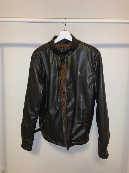U.s. Polo Assn. Synthetic Brown Faux Leather Jacket