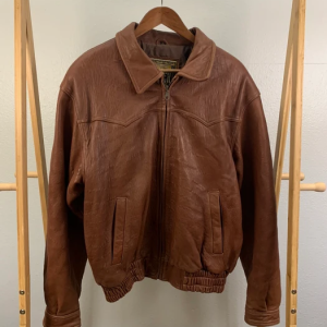 Vintage Adler Brown Faux Leather Western Jacket