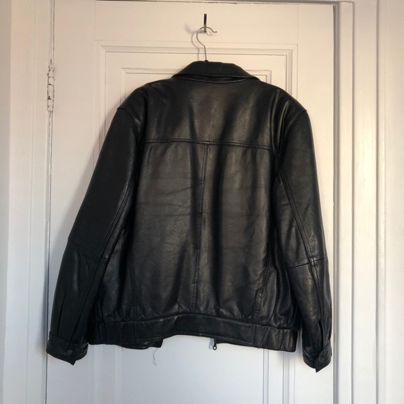 Vintage Black Faux Leather Jacket - Nicole Miller - Fortune Jackets