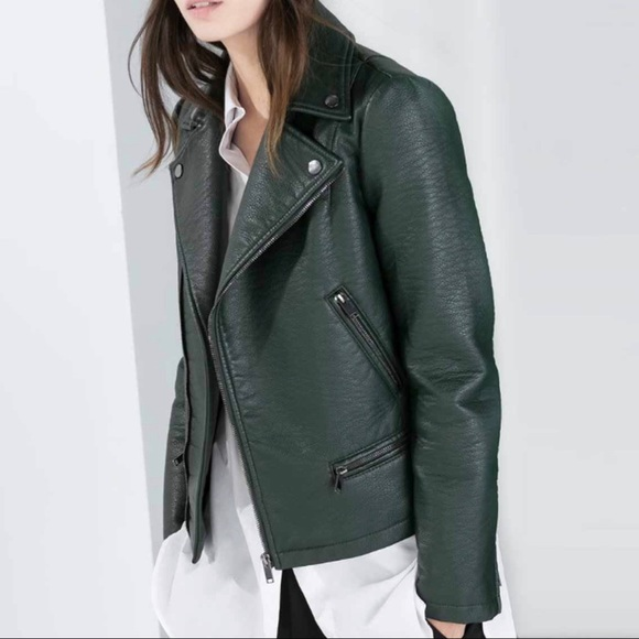 Zara Black Faux Leather Jacket