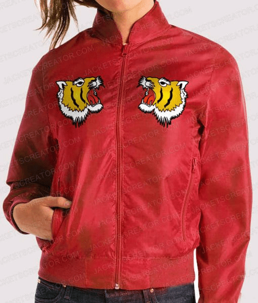 Iron Fist Colleen Wing Red Satin Bomber Jacket