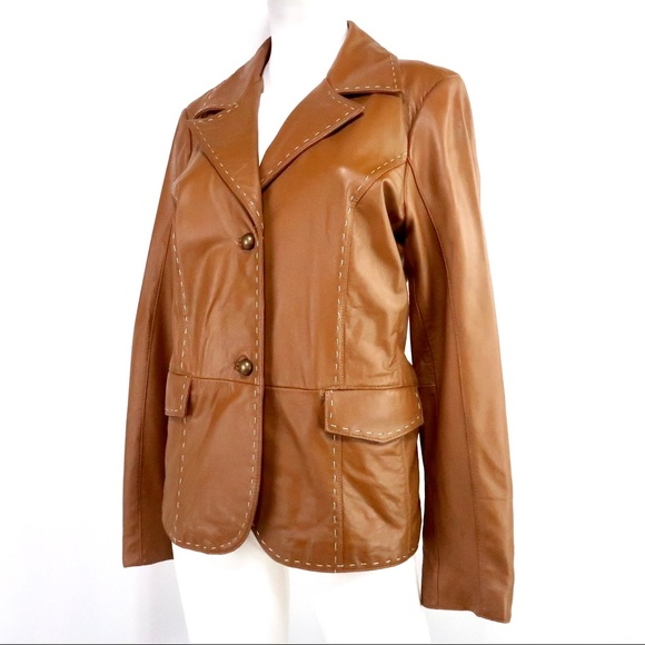 Women's Vintage Brown Faux Leather Jacket