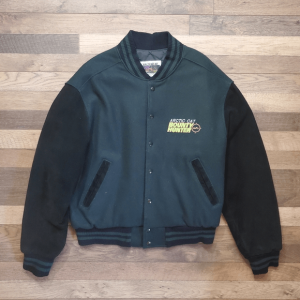 Vintage Arctic Cat Leather Wool Varsity Jacket