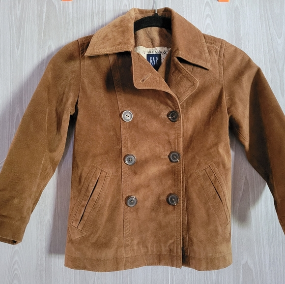 Gap Western Pig Suede Brown Leather Jacket Coat