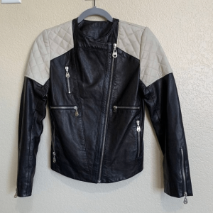 Doma Quilted Black Leather Jacket