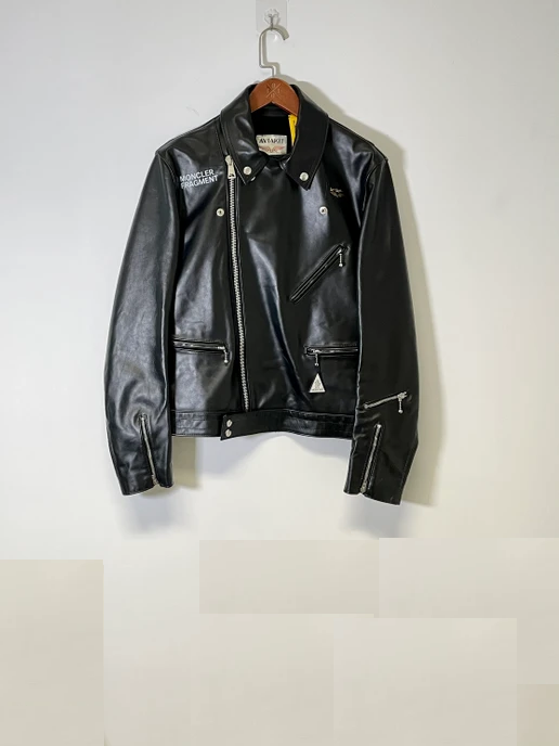 Moncler X Fragment Black Faux Leather Jacket