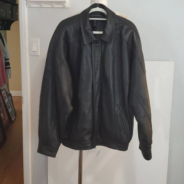 Croft Barrowe Vintage Black Leather Jacket