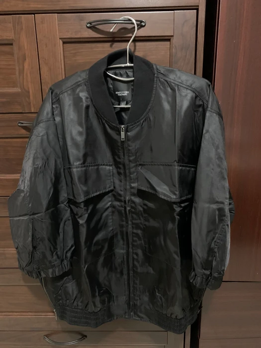 Simply Vera Vera Wang Mid Sleeve Bomber Leather Jacket