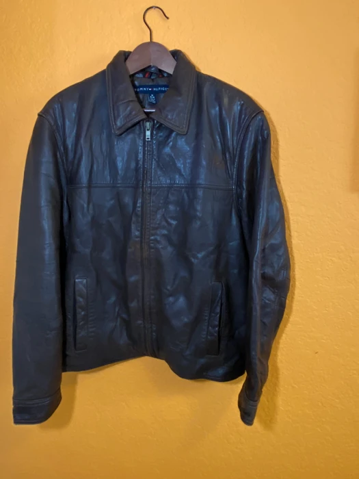 Tommy Hilfiger Brown Faux Leather Jacket