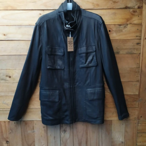 Joseph Homme Black Leather Four Pocket Jacket