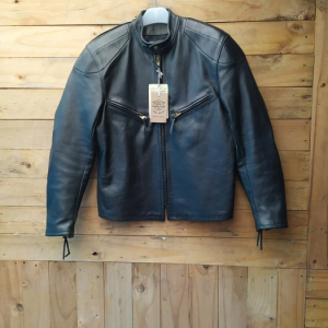 The Real Mccoys Black Faux Leather Horsehide Jacket