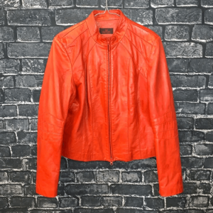 Danier Fullzip Orange Leather Jacket