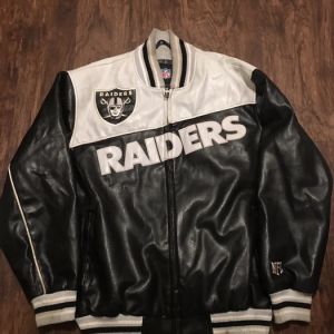 Vintage Oakland Raiders Black Faux Leather Jacket