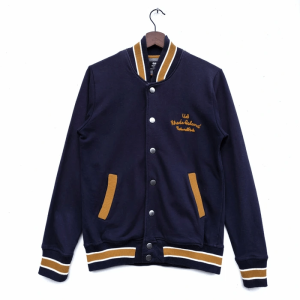 Vintage Heart Rhodes Island Blue Varsity Jacket