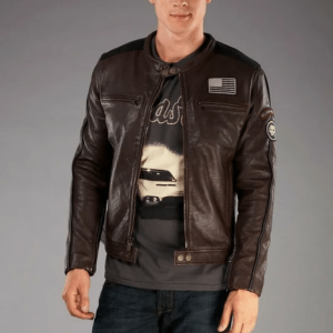 William Rast Brown Biker Faux Leather Jacket