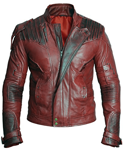 Star Lord Guardians Red Faux Leather Jacket