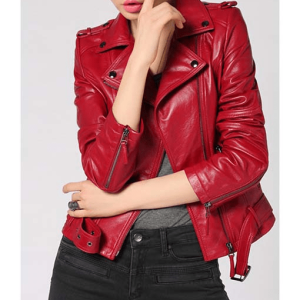 Freaky Millie Red Leather Jacket