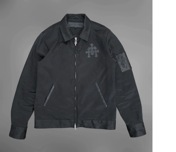 Chrome Hearts Cross Black Leather Jacket