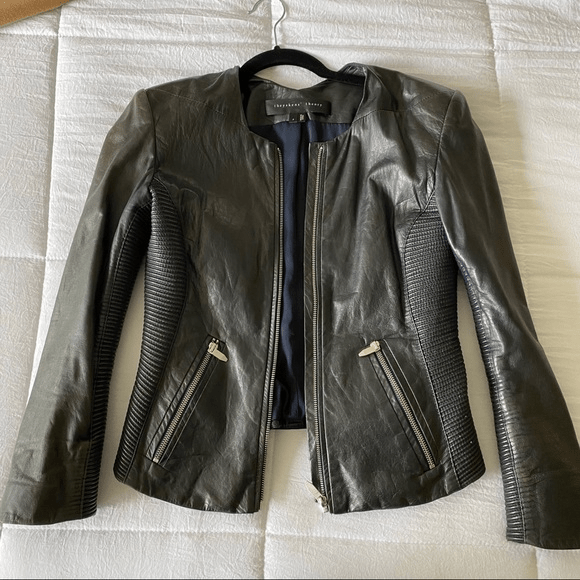 Theyskens Theory Womens Black Leather Jacket