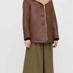 Uniqlo Women Faux Leather Coat