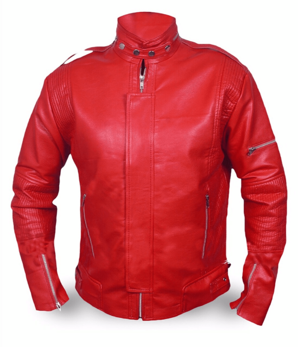 Daft Punk Red Faux Leather Jacket